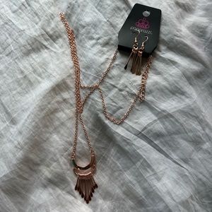 Paparazzi rose gold jewelry set